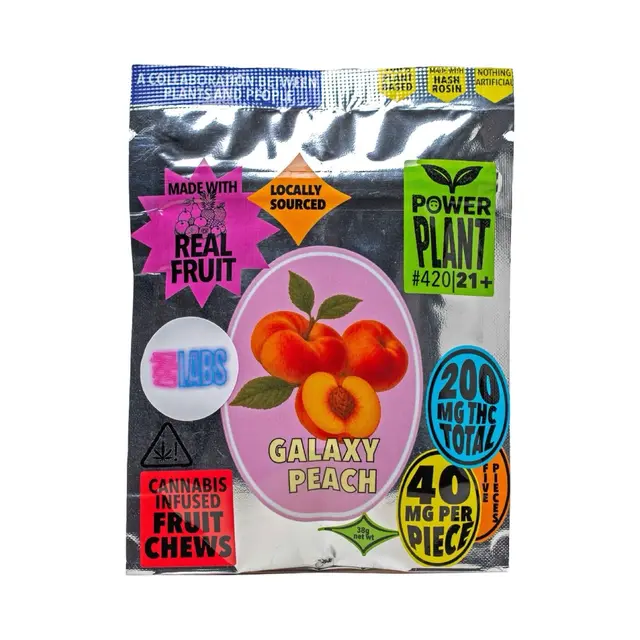 Powerplant By Superchill | 200mg Rosin Infused Fruit Chews | Galaxy Peach